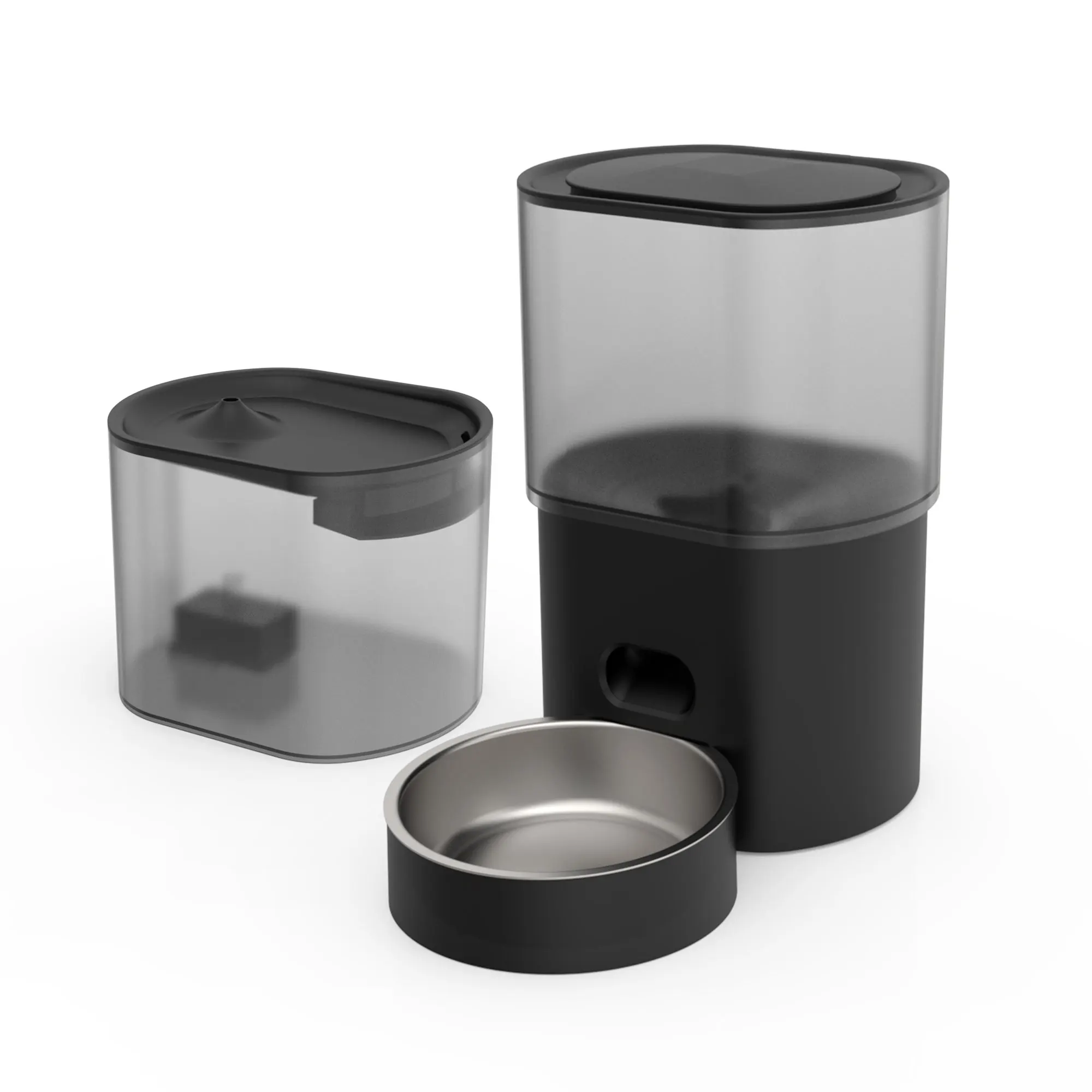 Programmable Feeding Schedule Automatic Cat Feeder Dual Power Supply Easy to Clean pet dispenser