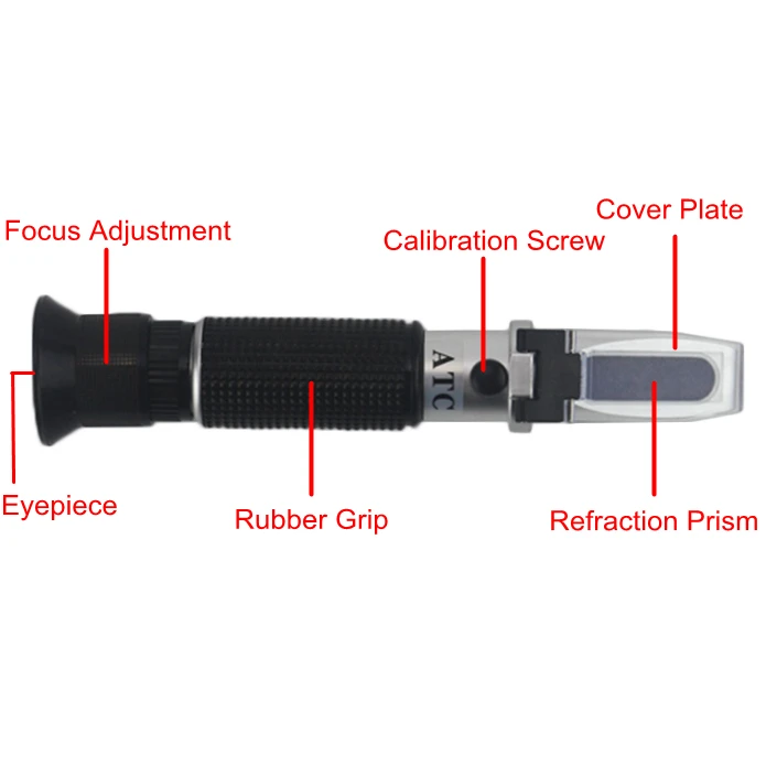  Refractometer Sugar Meter 0-90% Brix HXT-90ATC Handheld Brewing Auto Fruit Sauce