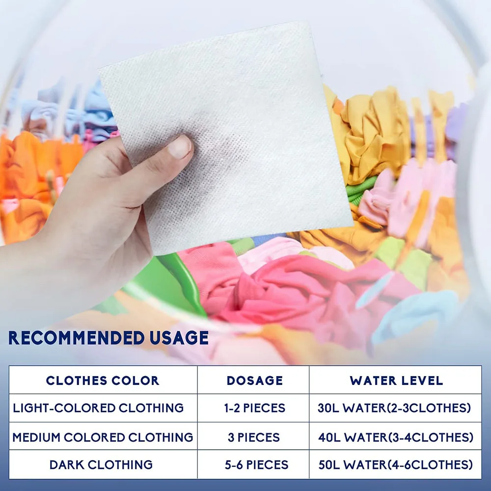 Factory oem fabric washing color absorbing grabber colour catcher sheets for laundry