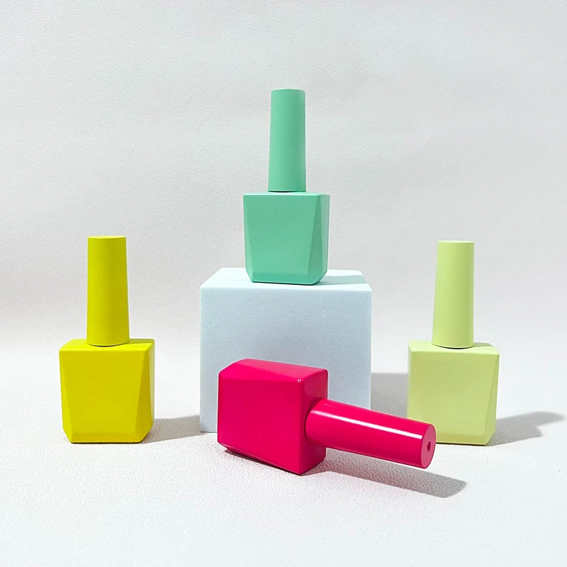 OEM\ODM custom unique nail gel polish glass bottle with brush empty nail polish bottles and round brush