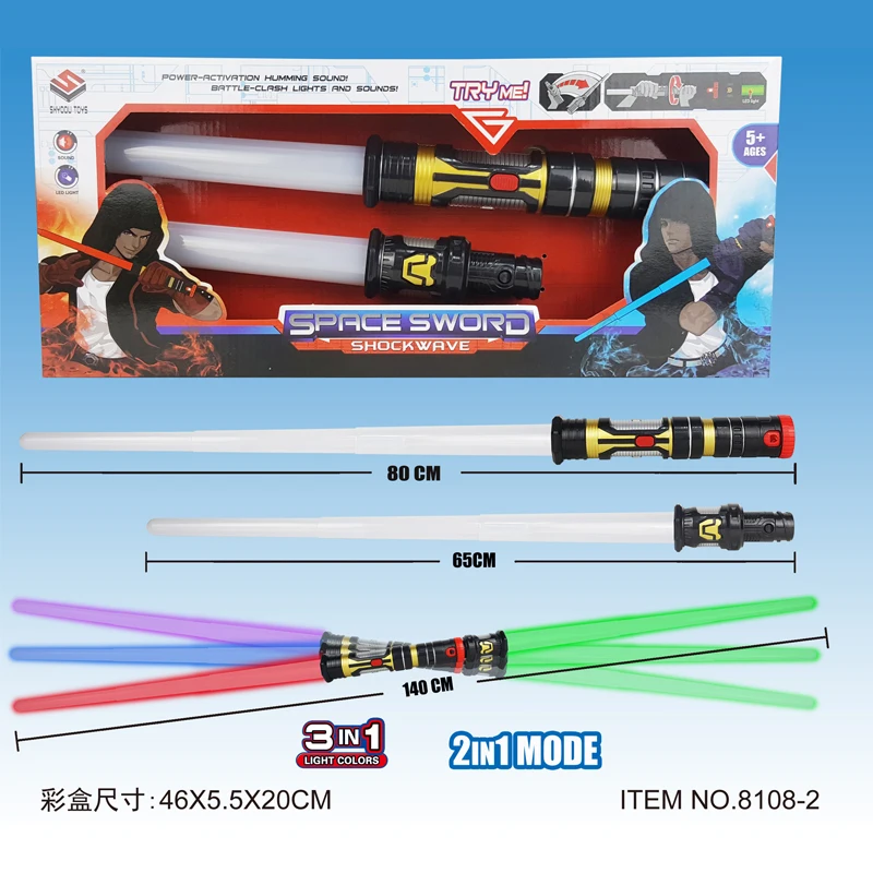  Мигающий удлиняющий световой меч lightstick play toys organizador de
