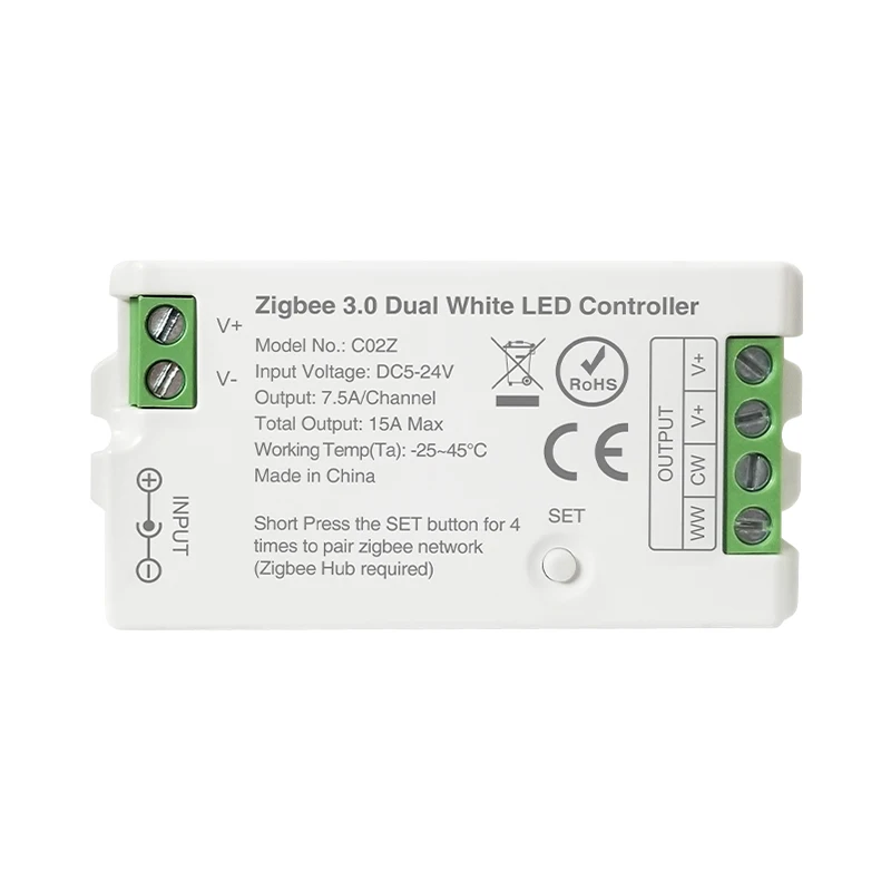 C02Z Tuya Zigbee RF LED CCT Controller