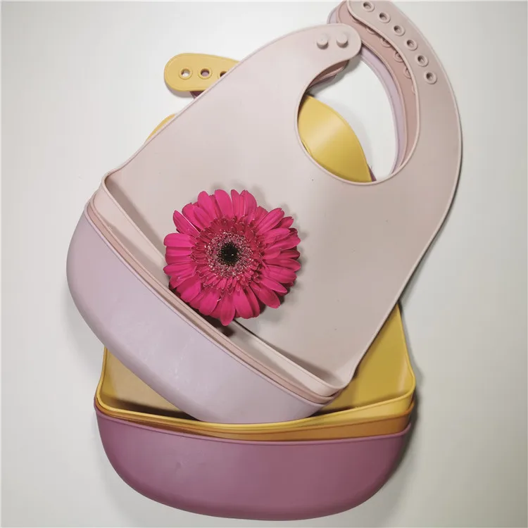 2020 baby silicone bibs waterproof silicone Nutrition bib