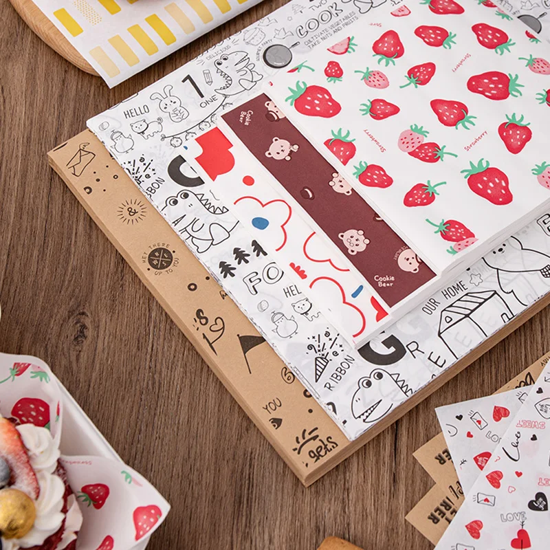 Custom Logo Grease Proof Paper Food Packaging French Fries Burger Cake Sandwich Wrapping Paper Baking Paper