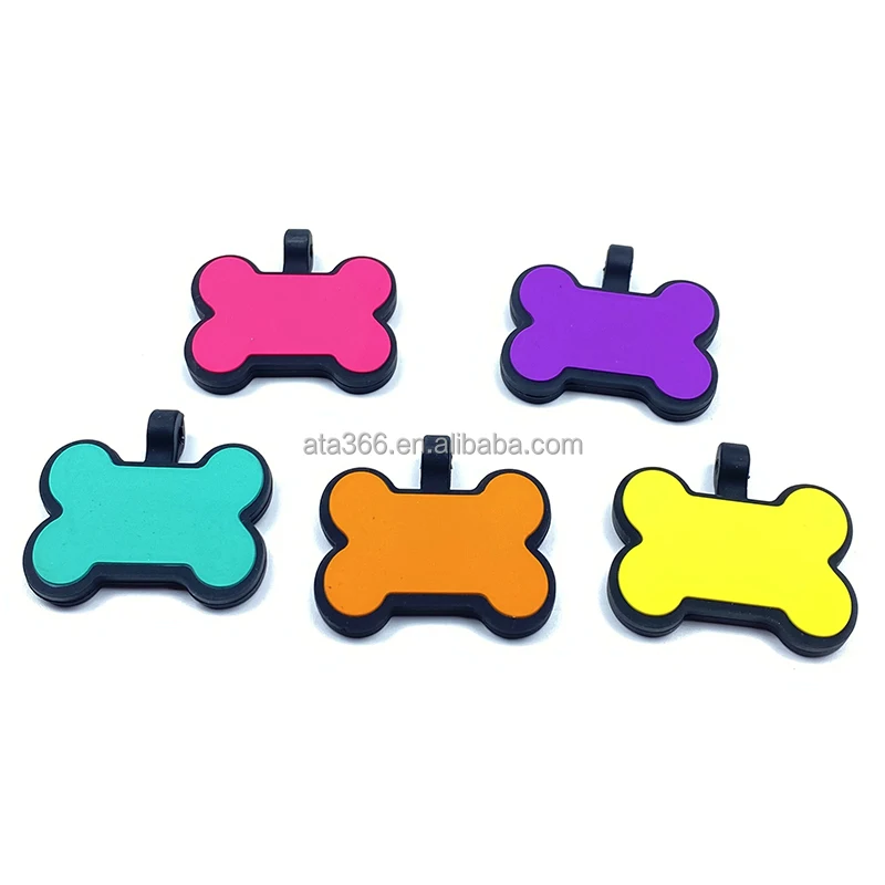 2023 Factory Wholesale Quiet Silicone Dog Tag Colorful Silicone Dog Tag Blanks Voiceless Dog Tag Silicon for pets