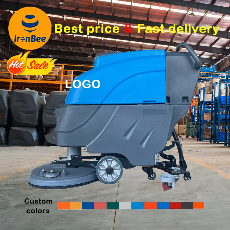 IronBee JX60 Best Price Industrial Walk Behind Floor Scrubber Floor Wash marble floor cleaning machine With CE