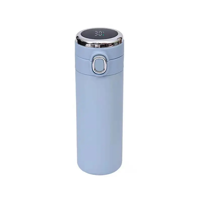 OEM 420ml Straight Cup Smart Drink Ware Double Wall 304 Stainless Steel Temperature Water Bottles