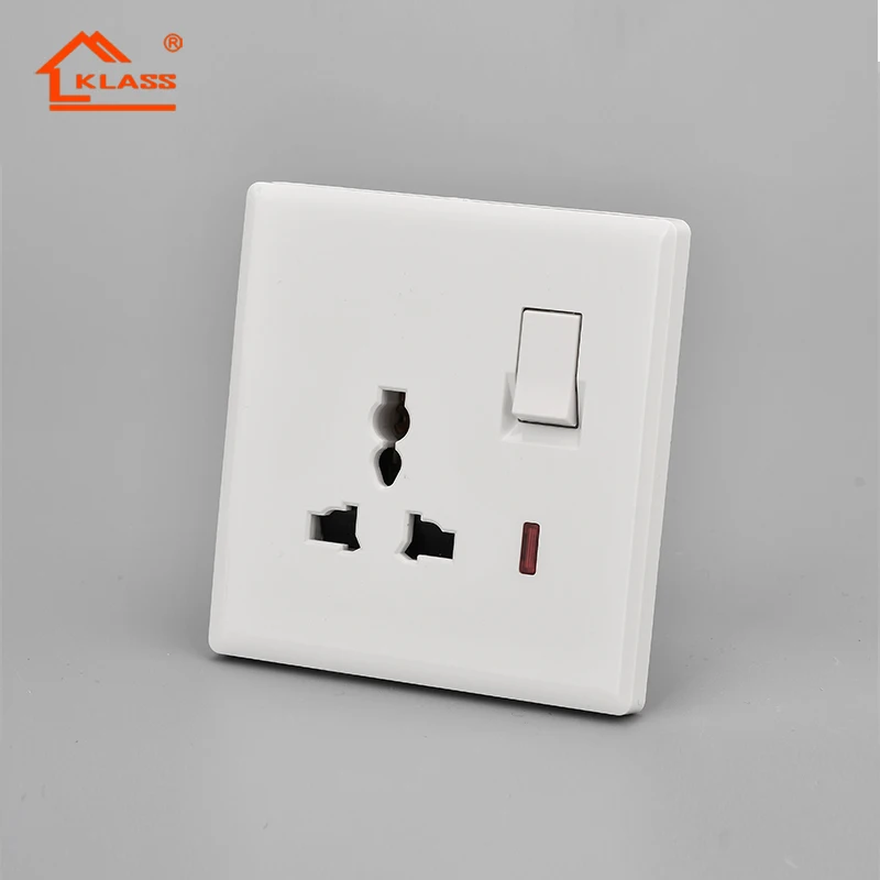 10years guaranteed quality black color wall socket electric power supply switch