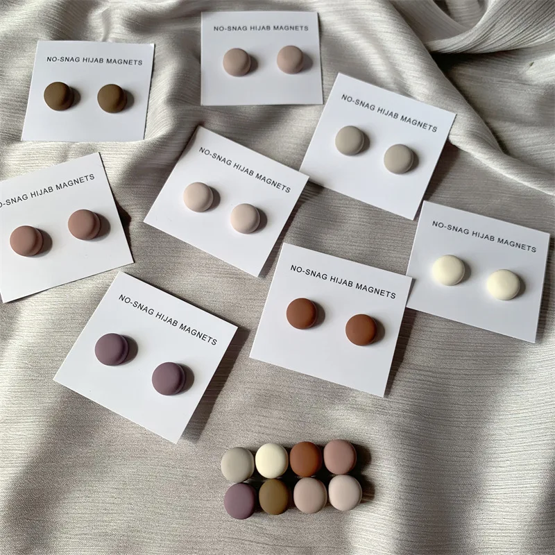 Wholesale Custom Muslim Magnetic Brooch 29 Colors NO SNAG Hijab Magnets Muslim Accessories Clip Scarf Pins