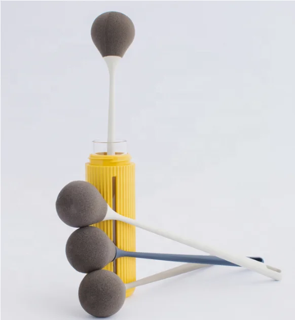 soft sponge material with long plastic handle  cleaning  bottle brush