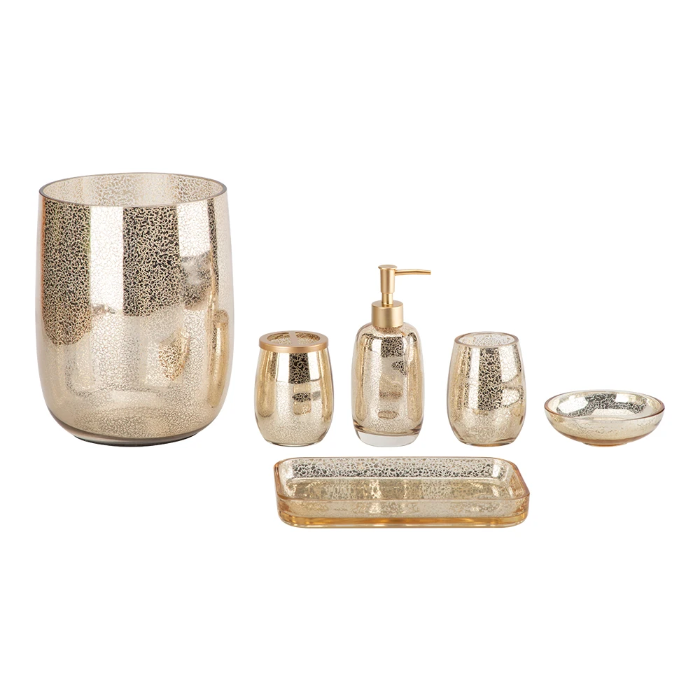 Набор стеклянных аксессуаров для ванной