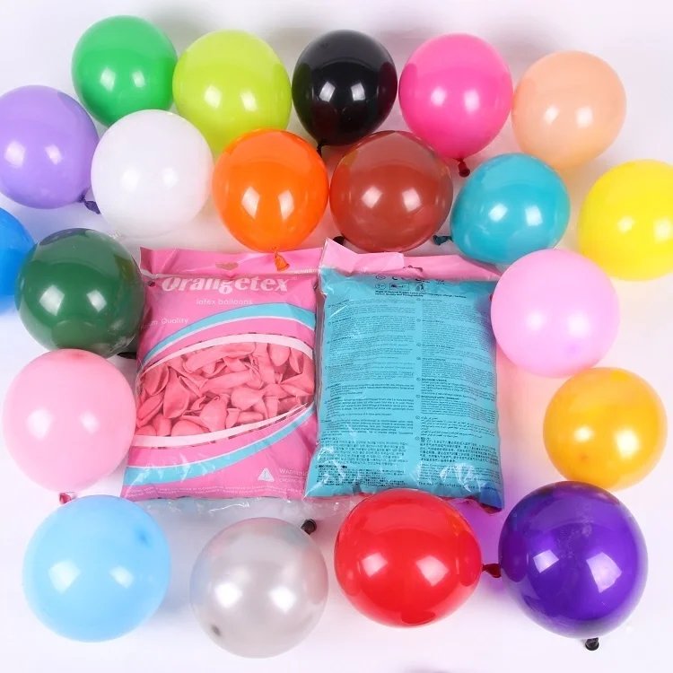 Hot selling 5inch 100% latex balloon standard pastel chrome metallic color plain latex balloons