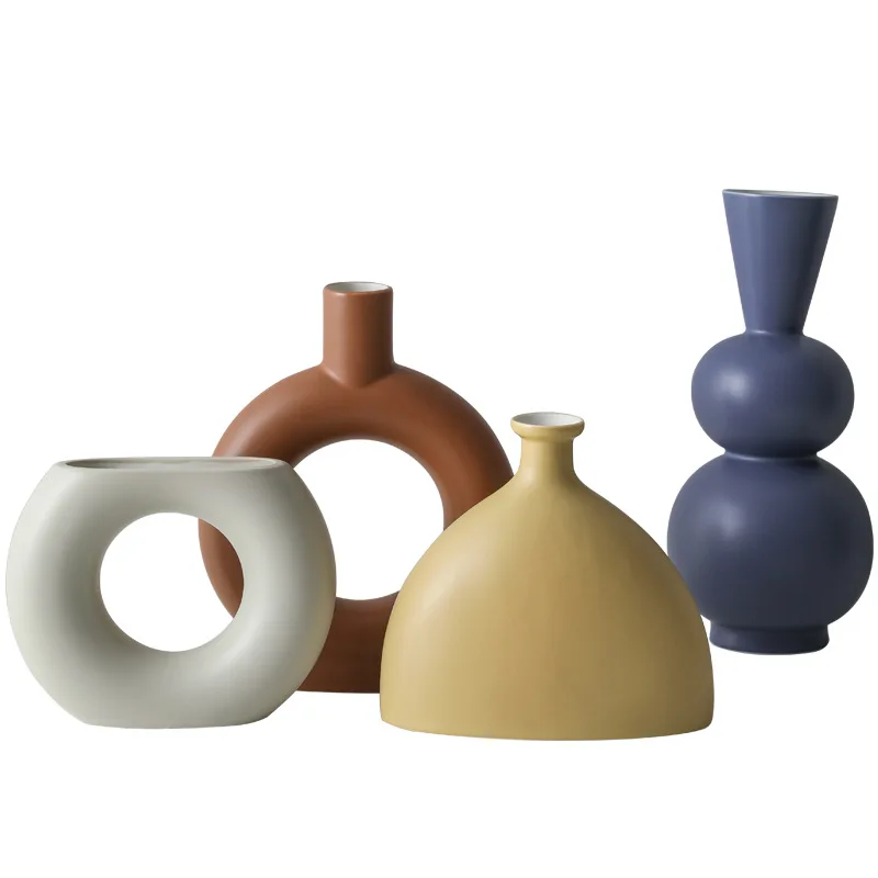 
APHACATOP New Arrival Nordic Style Creative Display Room Decorative Ceramic Flower Vase 