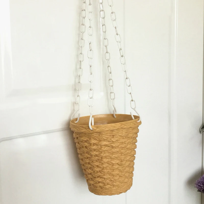  Plastic hanging basket flower pot wall-mounted green radish balcony plant succulent with