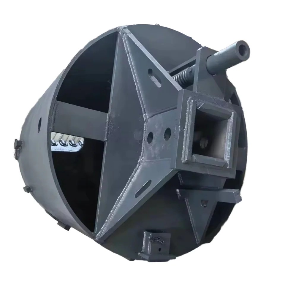 Rotary drill with a new double-bottom cutting drill bucket for construction used towable auger for sale