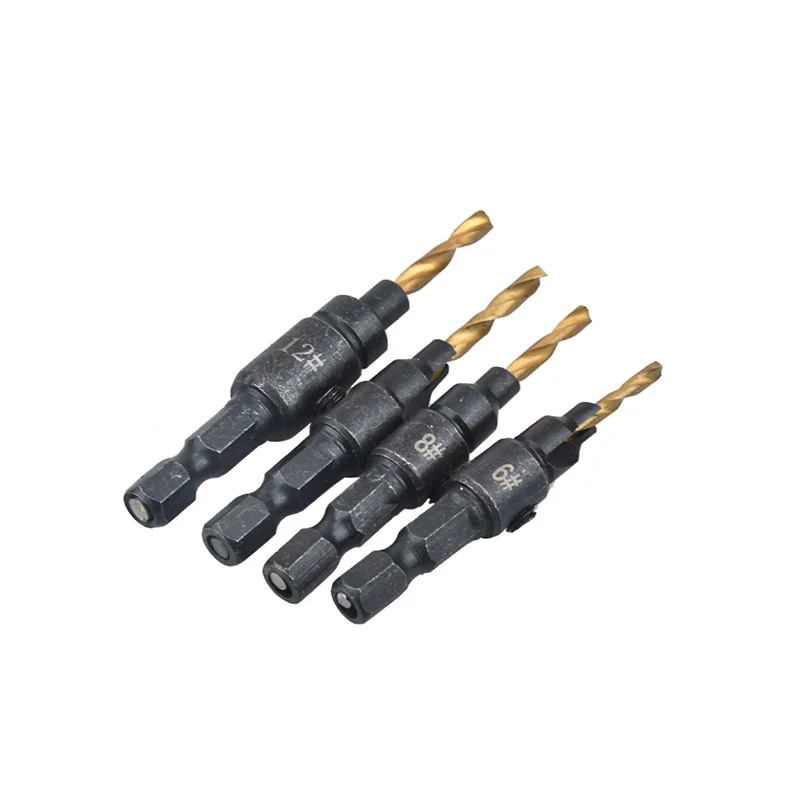 4 шт Countersink сверло деревообрабатывающие инструменты 9/64 11/64 13/64 7/32