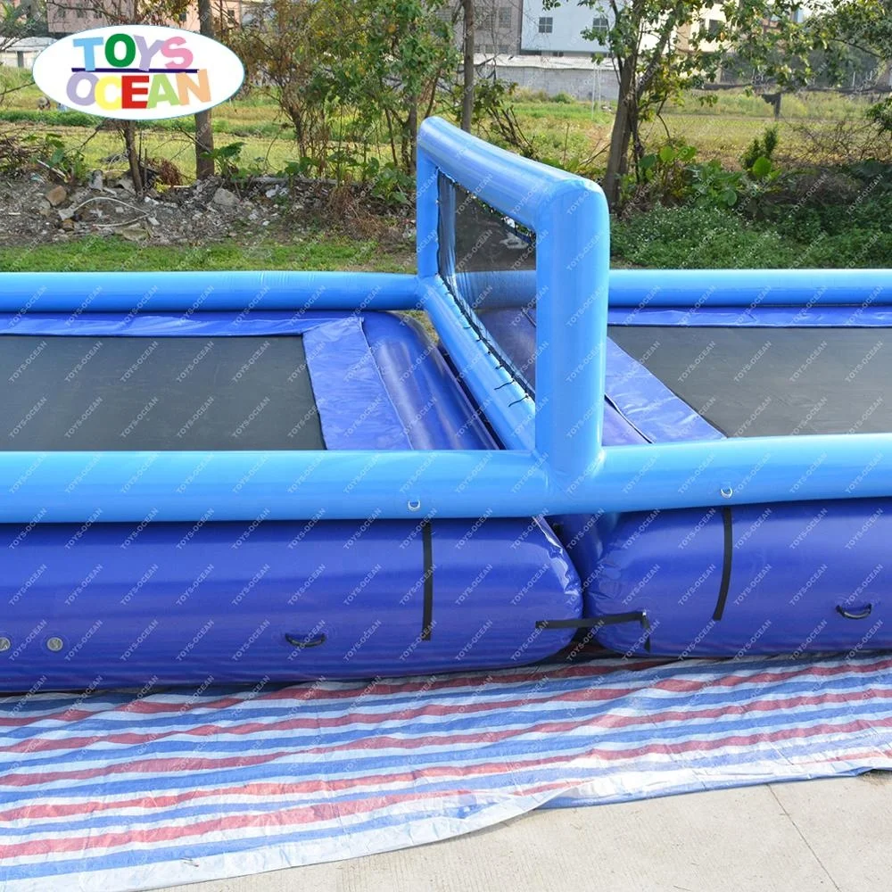 Beach Inflatable Water volleyball court With Trampoline For sale