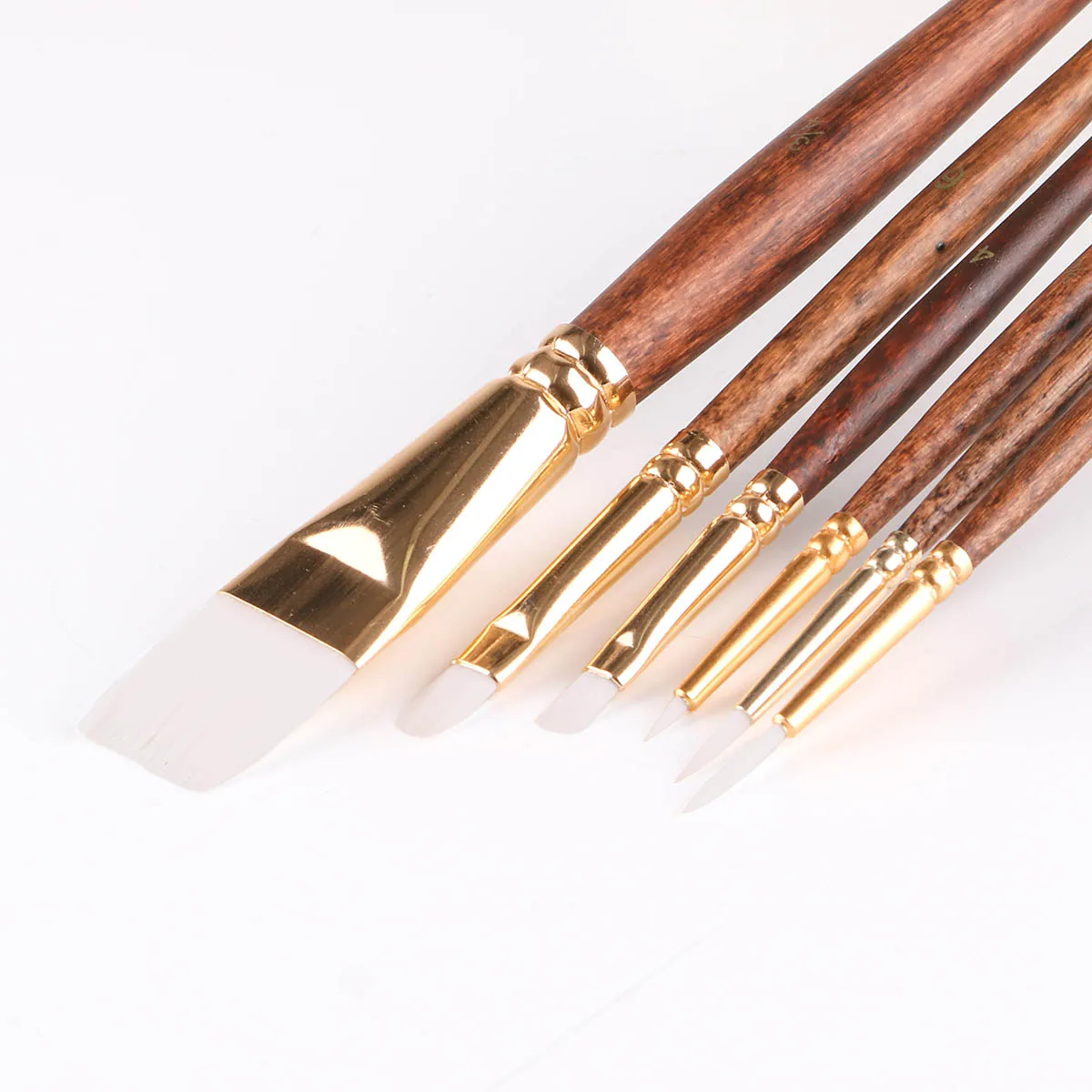 Premium Quality Short Handle Taklon Synthetic Art Professional Paint Artist Brushes Set