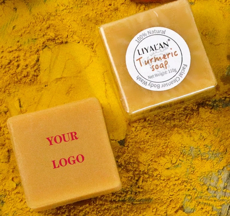 Turmeric Facial Dark Spots Remover Acne Lighten Hand Made Organic Tumeric Whitening Turmeric Soap