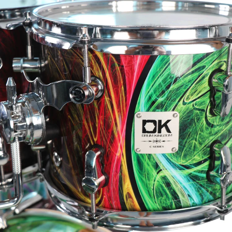 Good quality full size wood shell acoustic musical drum set