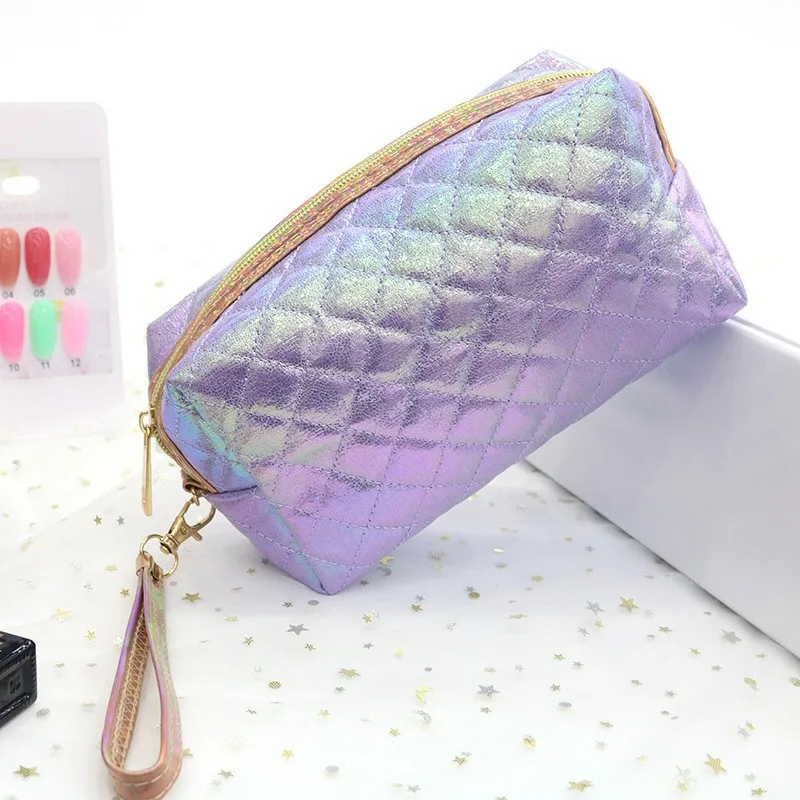 New Travel Cosmetic Bags Set Women Transparent Clear Zipper Makeup Bags Bath Wash Tote Cosmetic Case