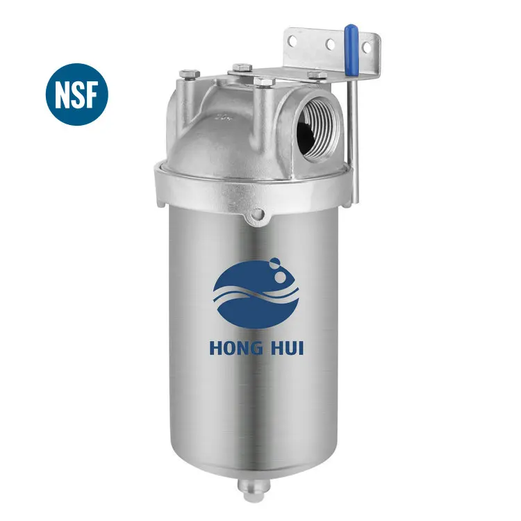 HONG HUI HMS-5C NSF 5 Inch Wholehouse Stainless Steel Water Filter Housing Water Filter System