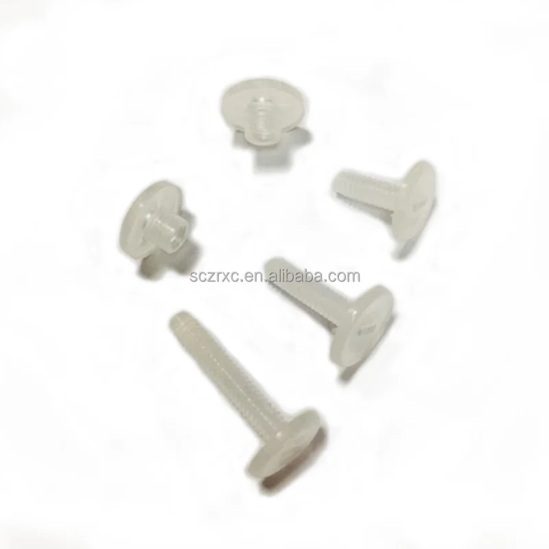 Hot Sale Plastic Binding Screw Clear polypropylene Tornillos M5 Pan Head PP Chicago Transparent Plastic Rivets Tornillos