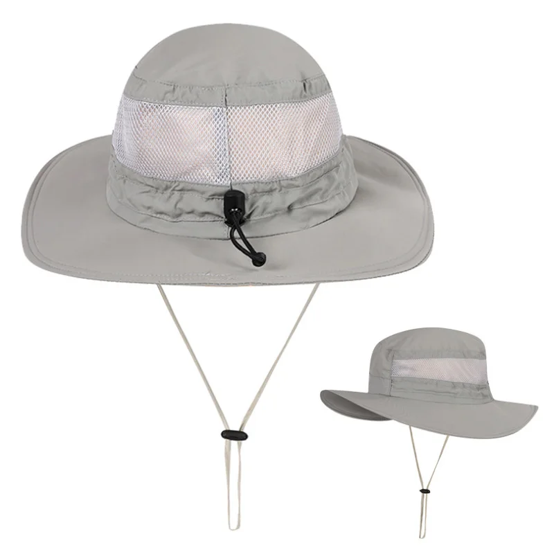 Sun Protection Outdoor Hiking Fishing Gardening Bucket Hats Summer Wide Brim Bucket Hats