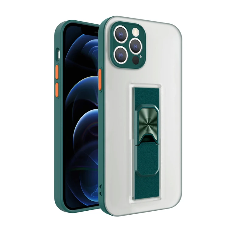 Bright Colors Multi-layer Composite Structure Ring Kickstand Shockproof Phone Case for iPhone 13 12 11 Pro Max