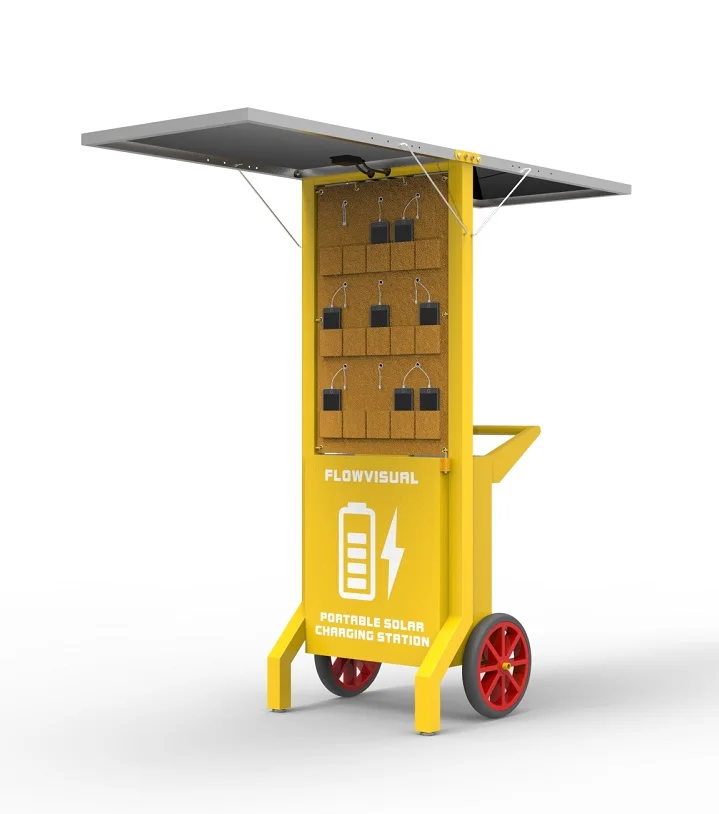 
Portable Metal Cabinet Solar Phone Charging Station Cart 