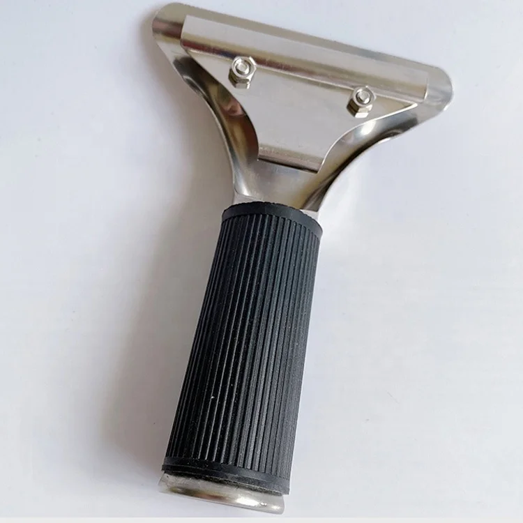 Скребок Bluemax со скошенными ушками резиновый скребок для окон Blue Max с короткой ручкой