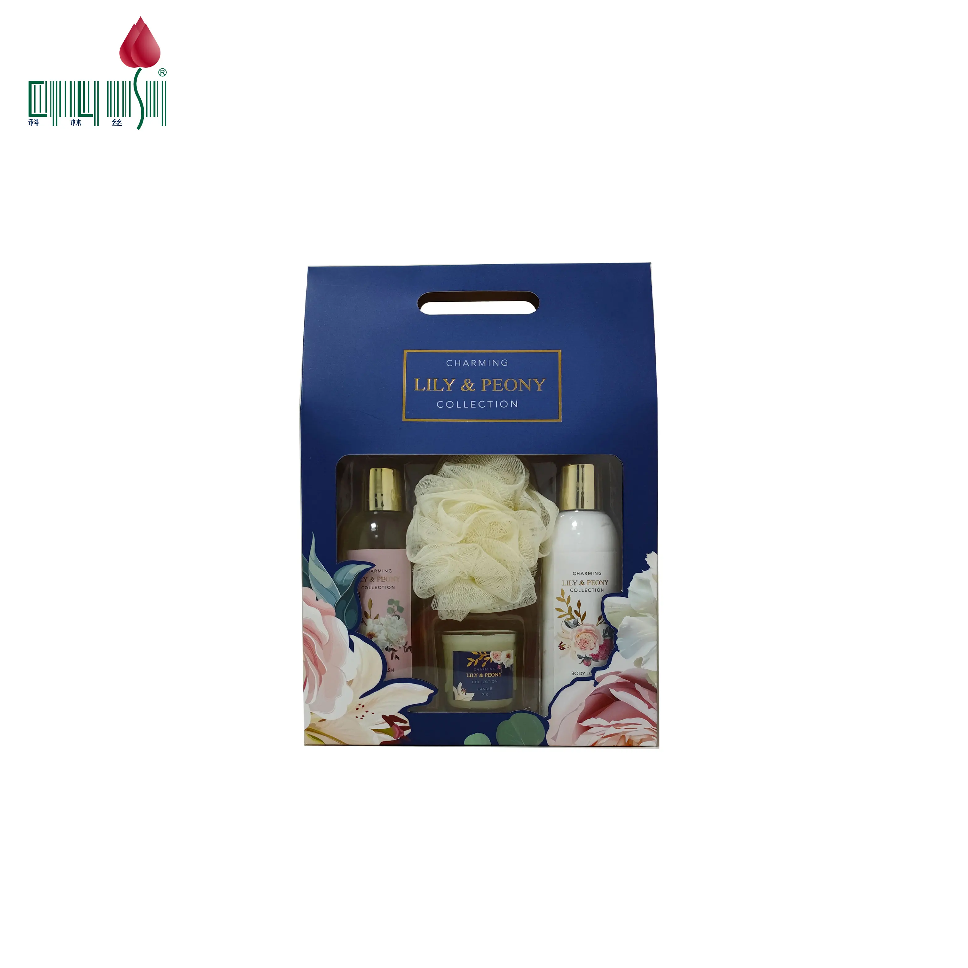 Private Label Beauty Floral Aromatherapy Body Wash Body Lotion Candle Bath Puff Bath Care Set