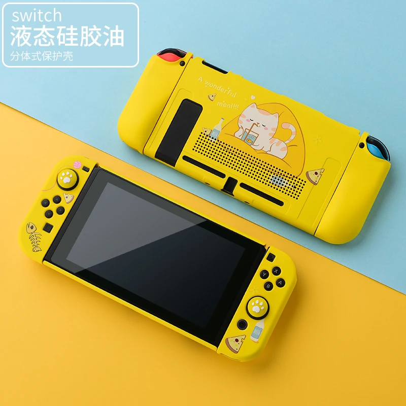 Мягкий защитный чехол из ТПУ для игровой консоли Nintendo Switch милый мультяшный контроллера