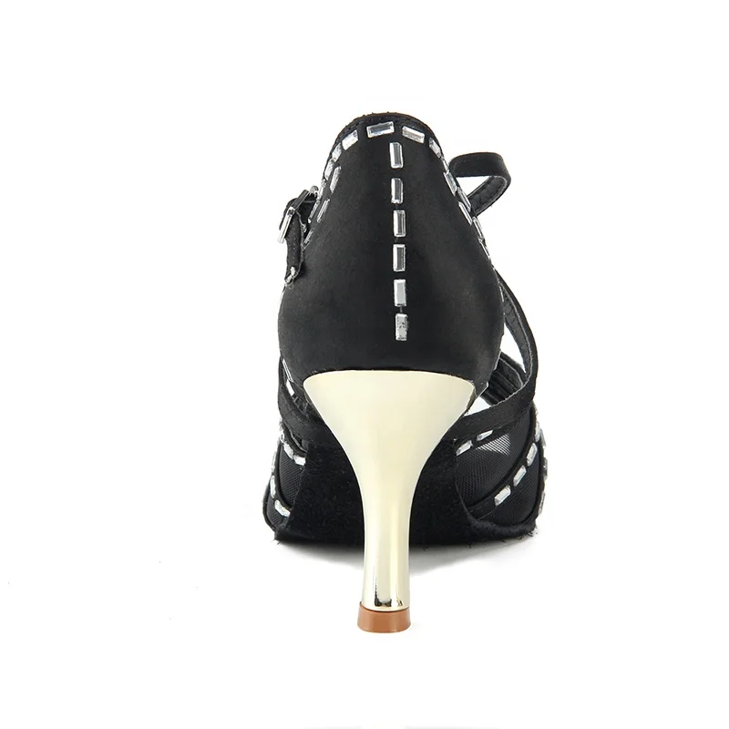 HW08 latin dance shoes heel 7.5cm  rhinestones women high heel shoes