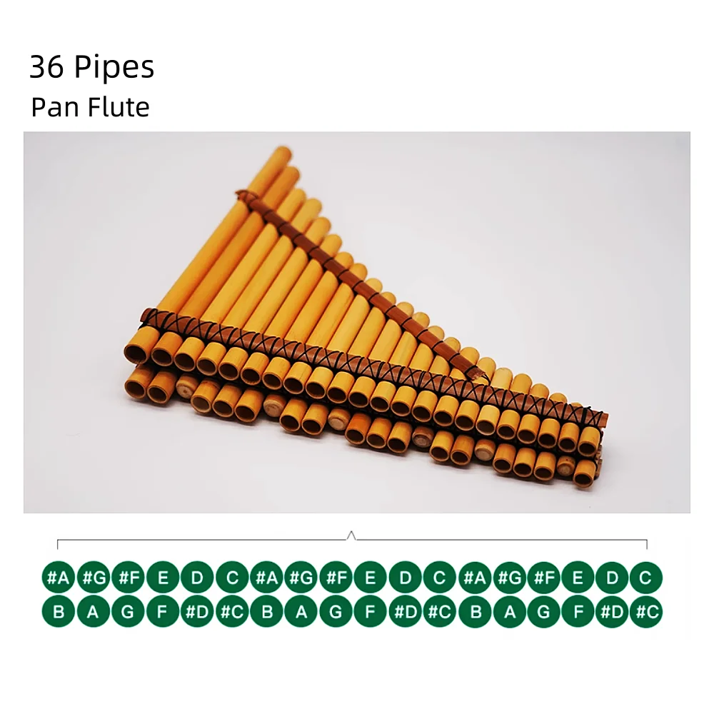 JELO GWS-PF 36 Pipes Professional Pan Flute Woodwind Accessory Bamboo Wind Instrument Syrinx Pan Flute