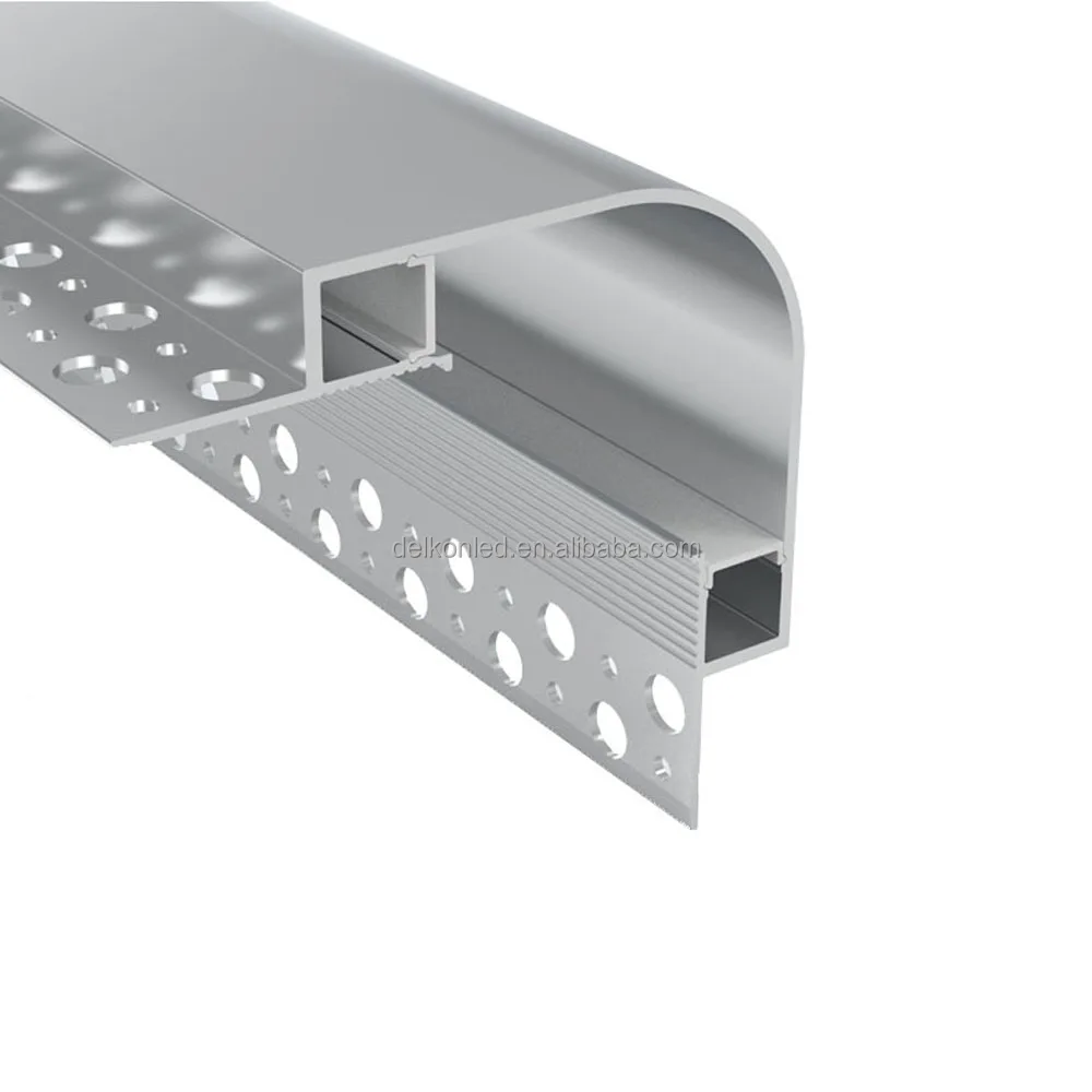 80*80mm Drywall Plaster Aluminum LED Profile Channel Wall Washer Trimless Recessed Alu Profile LED For Architectural Lighting