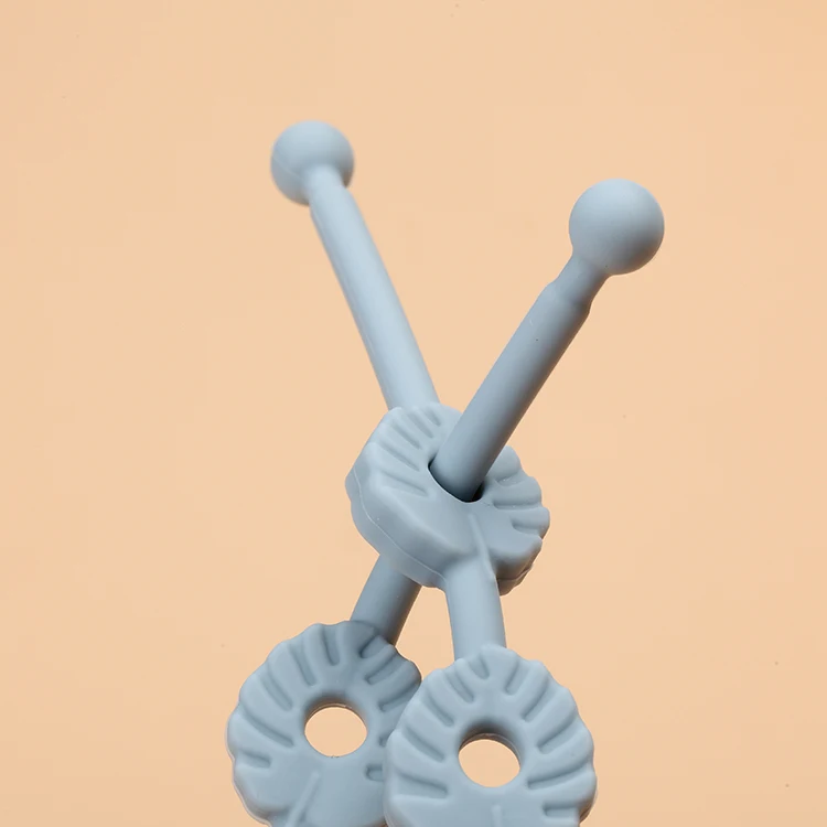 2022 Newly Designed Food Grade Silicone Baby Anti-Lost Teether Chain for Travel