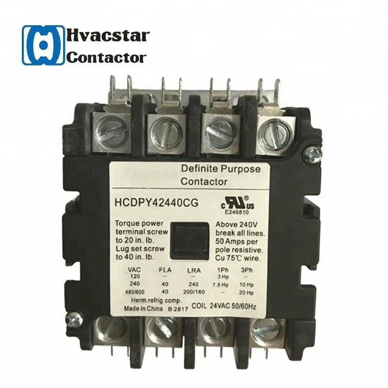 HVAC 4 Poles Electrical Magnetic Contactor Electronic Components Air Conditioning