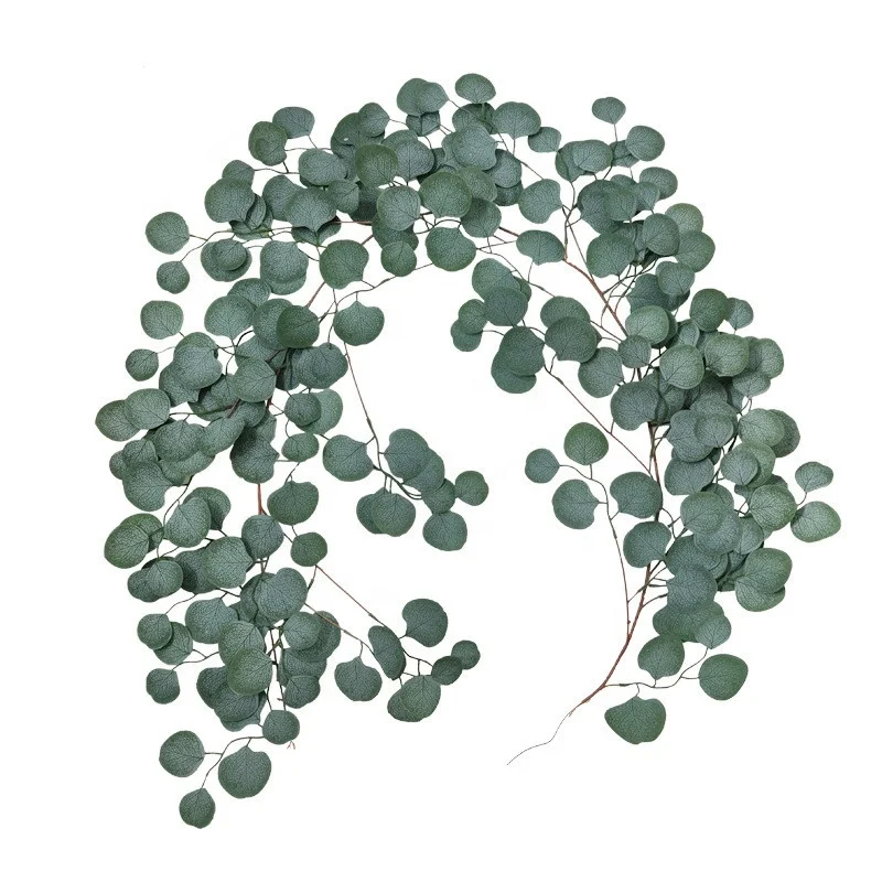 high quality 3D artificial green eucalyptus vines plant garland for table centerpiece decorations
