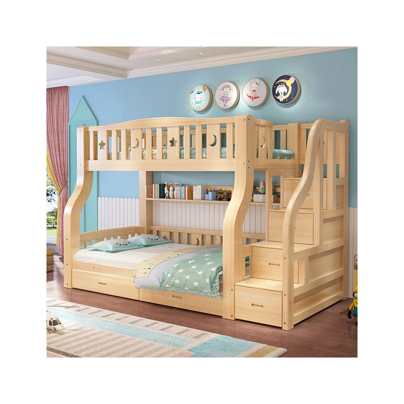 Manufacturer well made  modern simplicity durable solid wood bunk bed