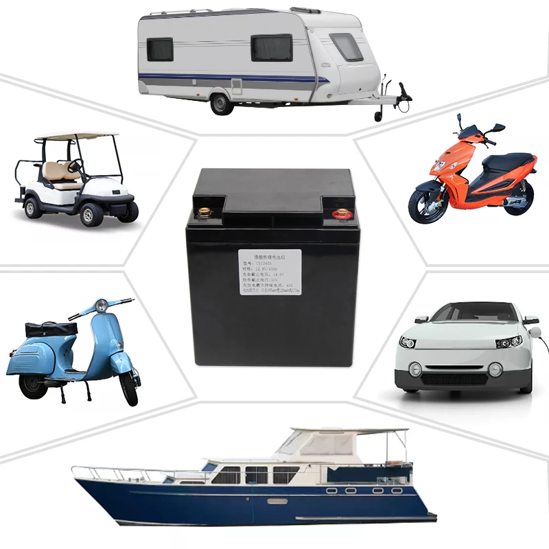 China Hot Selling Reusable Solar RV Marine 12V Lithium Iron Phosphate Battery 45Ah Rechargeable Long Life Lifepo4 Battery Pack