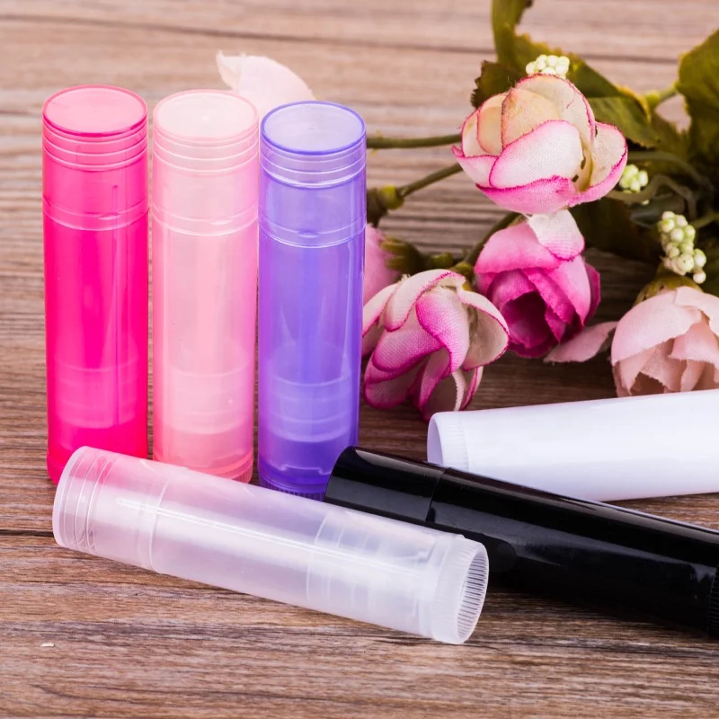 Empty Cosmetic Container Travel Refillable Bottle Plastic Chapstick Lip Gloss Tubes Lip Balm Tubes Lipstick Container