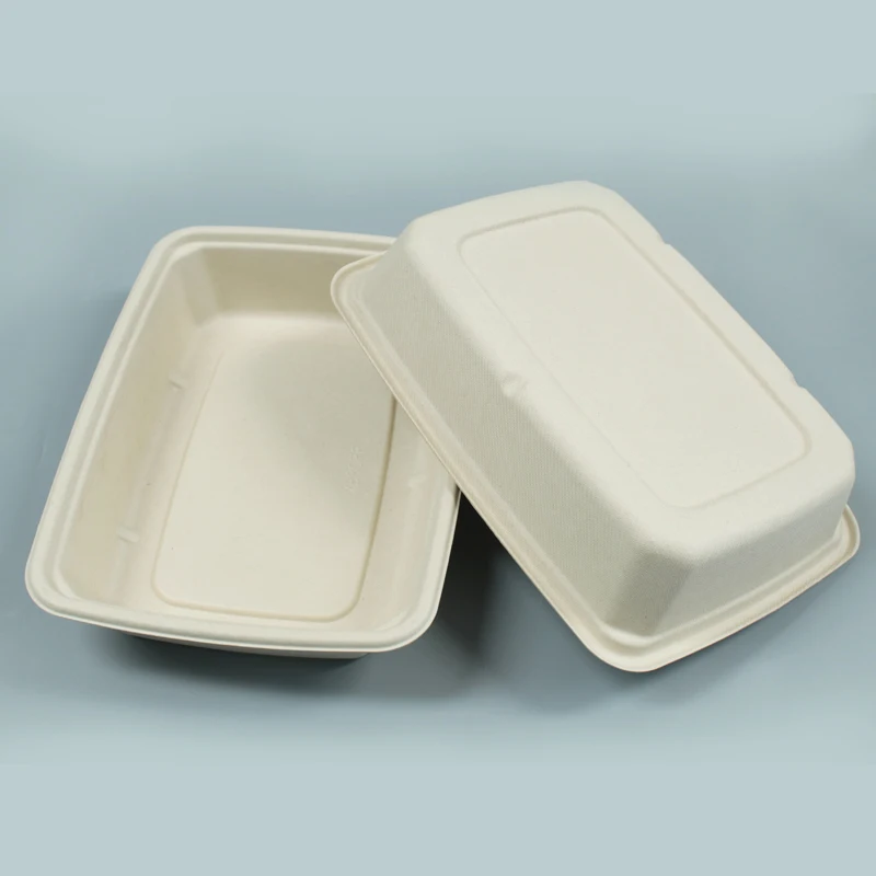 30 36 Oz 32 48Oz Biodegradable Sustainable Pulp Sugarcane Rectangular Round Salad Bowl