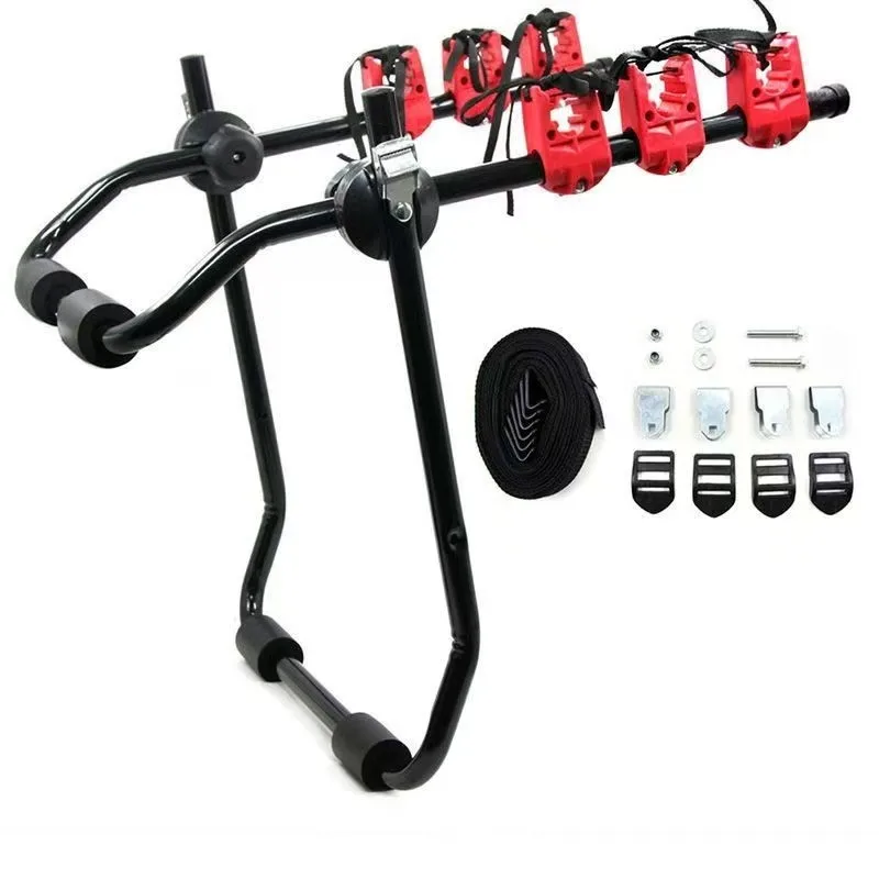 Car Trunk Bike Rack Strap on Hitch Bicycle Rack for 3 Bikes Mount Platform for Car Truck SUV Minivans