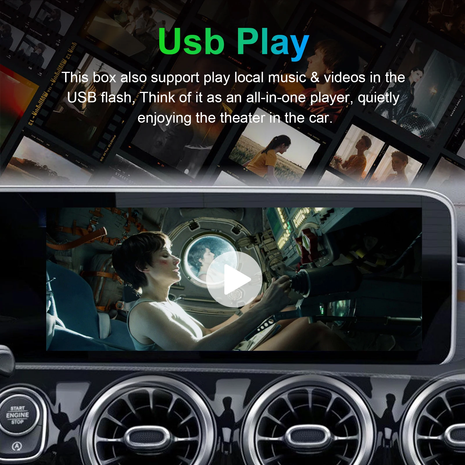 OEM Screen Upgrade kit Decoder Box CarPlay Android Auto Mirror Link for Benz A B C E GLA GLK GLS CLA ML Class NTG 6 MBUX System