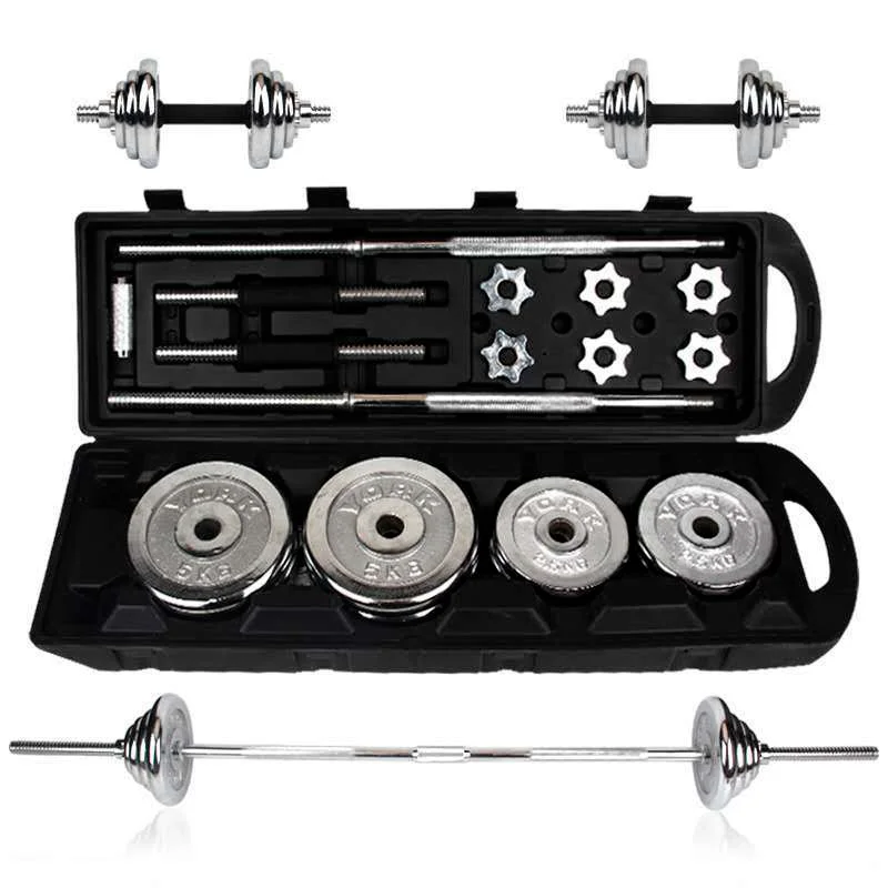 
50KG Electroplate Adjustable Barbell Dumbbells Set Weights For Fitness Weight lifting Gym Equipment 