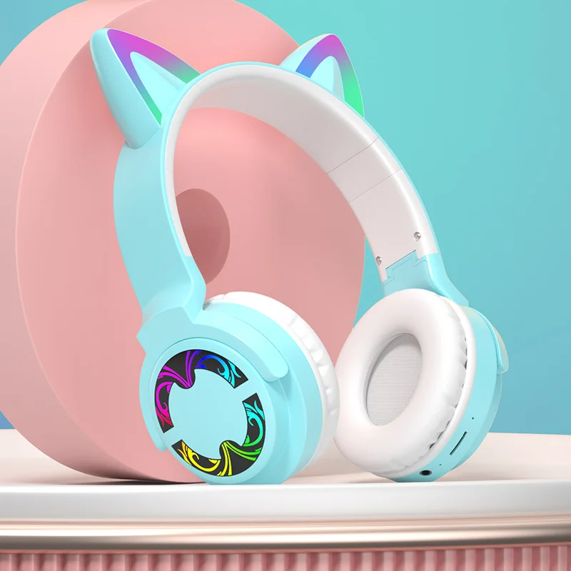 2021 New Product Cute in-ear Girl Pink Gaming Audifonos Children Cartoon Wireless Headphones