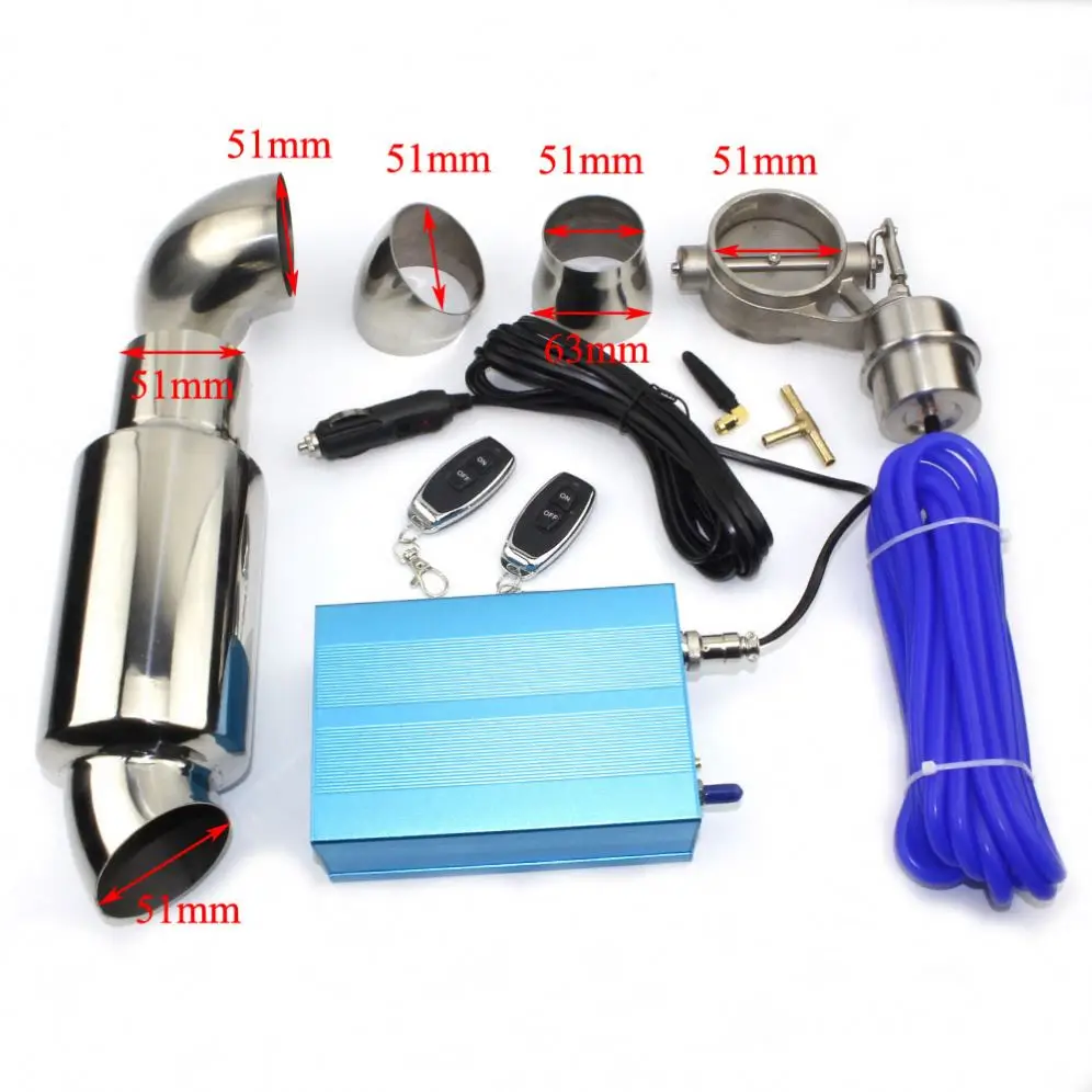 Car Exhaust Pipe Modification Change Sound Wave Fried Street Sports Car Sound Electric Remote Control Variable Drain Tap