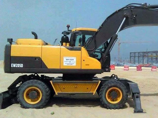 21 8 T EW205D строительные работы применимые отрасли и новые условия китайский Средний колесный экскаватор