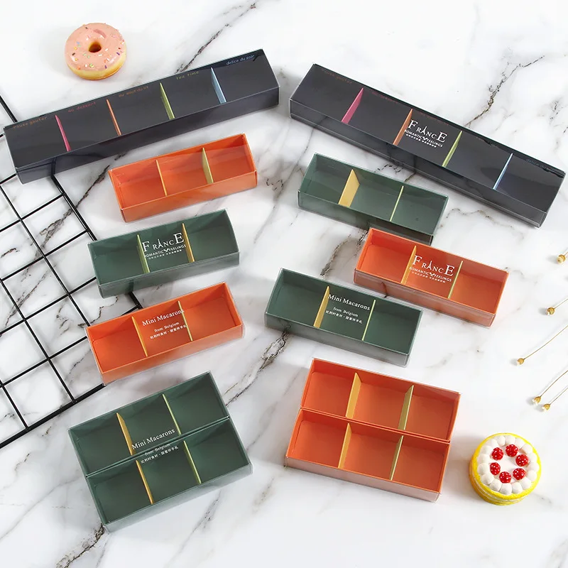 Customized clear blister plastic packaging box with insert for macarons or chocolates thermoform trays plastic boxes